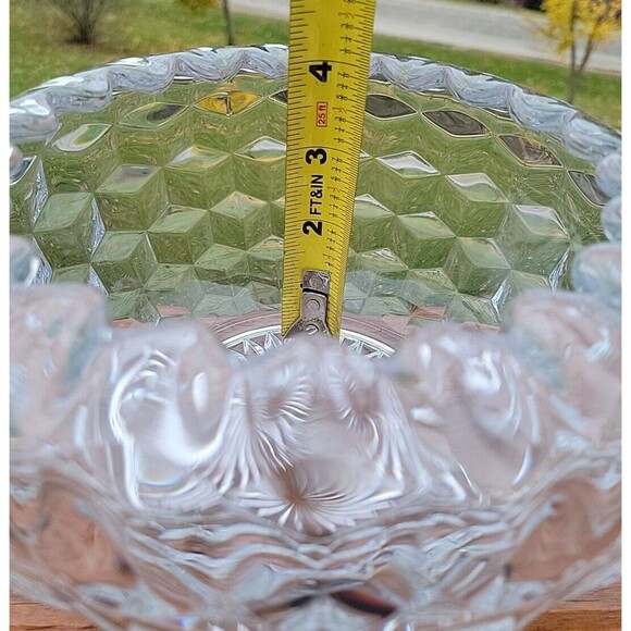 Vintage Fostoria American Glass Crystal Cupped & Footed 7-1/2 Inch Bowl - Picture 3 of 12